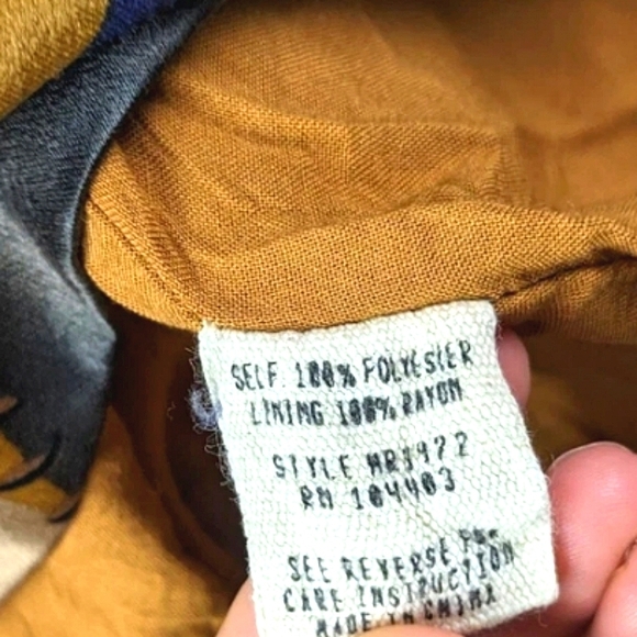 Moon River Floral Mini Dress - Blue and Brown Size Large - Picture 3 of 9